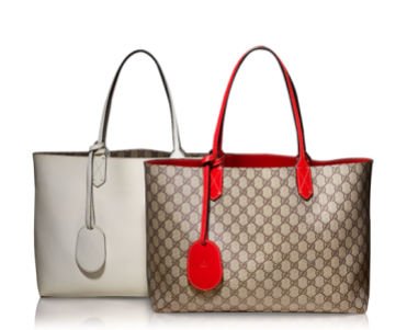 The 'Double Hero' Gucci logo tote with leather trim