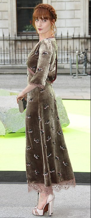 Florence Welch (2013) in a vintage velvet dress in London