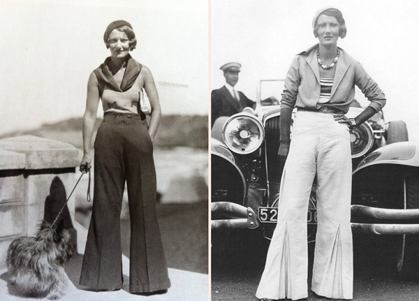 1920s wide leg pants