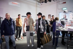 Editors in the ‘Unconventional’ section of the fiera: the sector dedicated towards brands with a street and sporty leaning aesthetic. (photo: AKAstudio-collective)