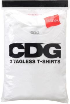 Commes des Garçons x Hanes t-shirts. 100% cotton, $90.
